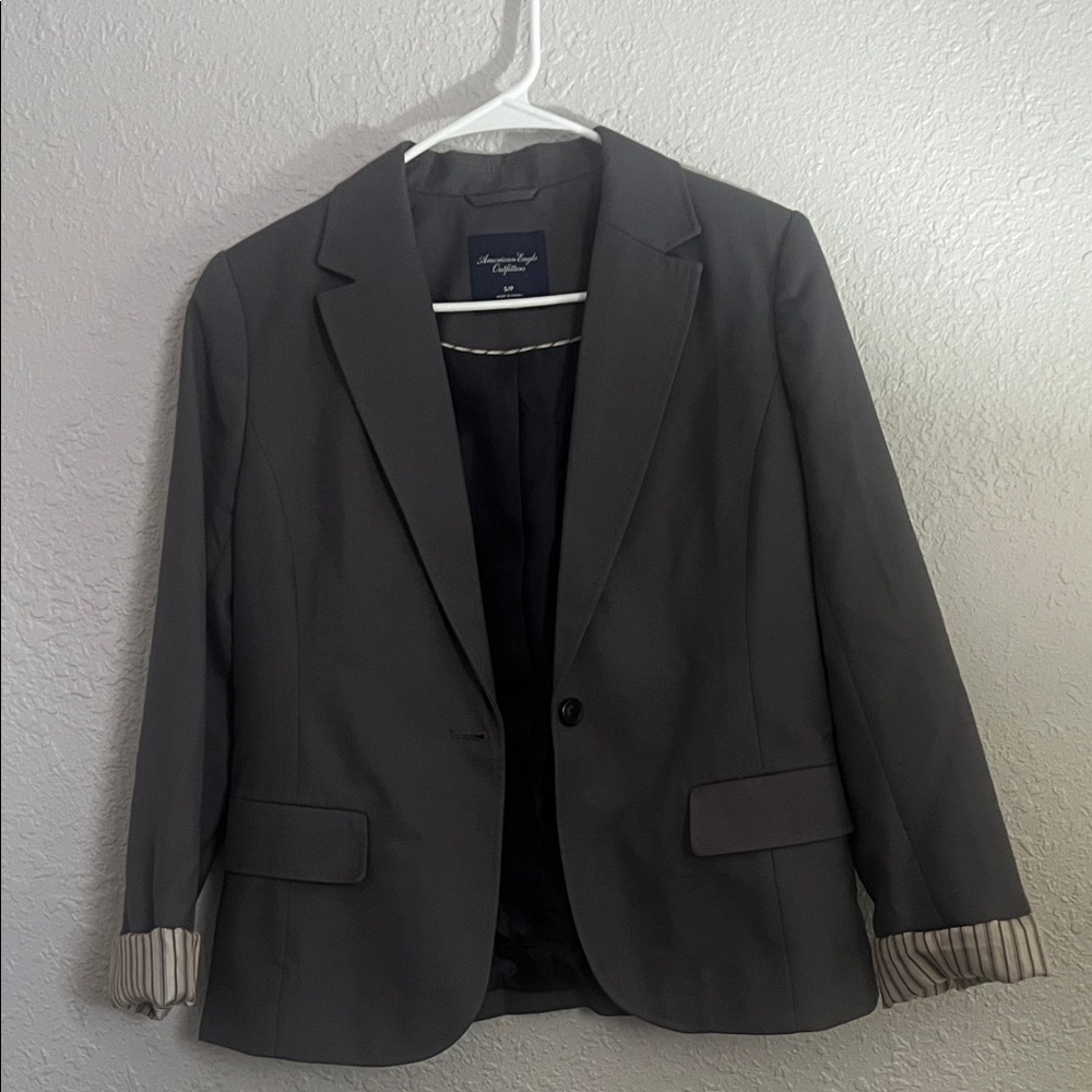 American Eagle Outfitters Gray Blazer